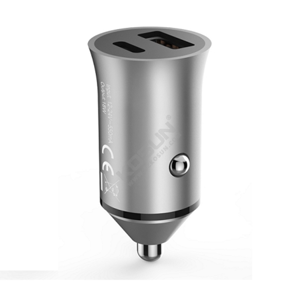 PD18W+5V/2.4A Metal Car Charger